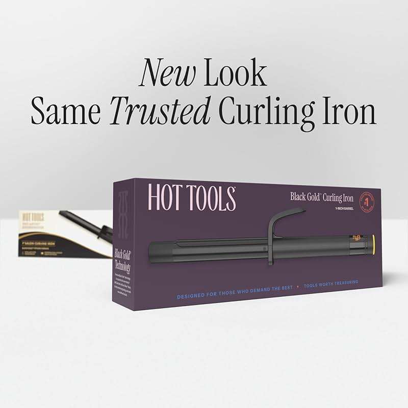 HOT TOOLS Pro Artist Black Gold 1 Inch Curling Iron - Stylist Preferred Curling Wand, Creates Defined Waves and Long-Lasting Results for Smooth & Shiny Styles - Image 7