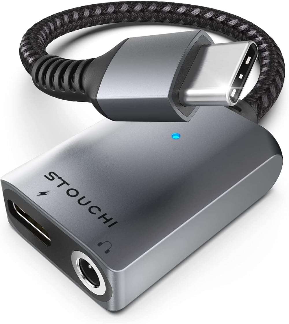 Stouchi 2-in-1 USB C to 3.5mm Headphone Charge Adapter AUX Mic Jack with PD Fast Charging High Resolution DAC for Earphones iPhone 17 16 15, Galaxy S25 /24/S24+/S23/S22/S21, iPad Pro, Pixel 9/8/7 - Image 1