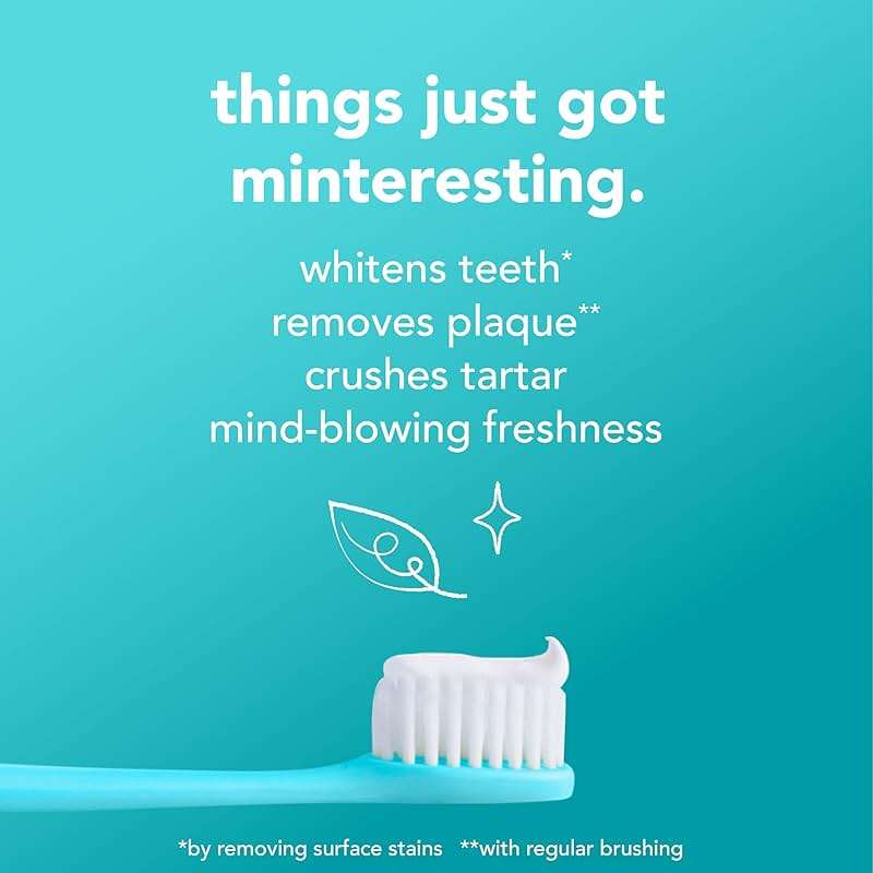 hello Antiplaque and Whitening Fluoride Free Toothpaste, Whitening Toothpaste with Coconut Oil and Tea Tree Oil, Helps Whiten Teeth, Natural Peppermint, 3 Pack, 4.7 Oz Tubes - Image 5