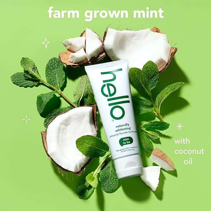 hello Naturally Whitening Fluoride Toothpaste, Natural Whitening Toothpaste with Coconut Oil and Tea Tree Oil, Tames Bad Breath, Helps Moisturize, and Fights Cavities, Mint, 3 Pack, 4.7 Oz Tubes - Image 3