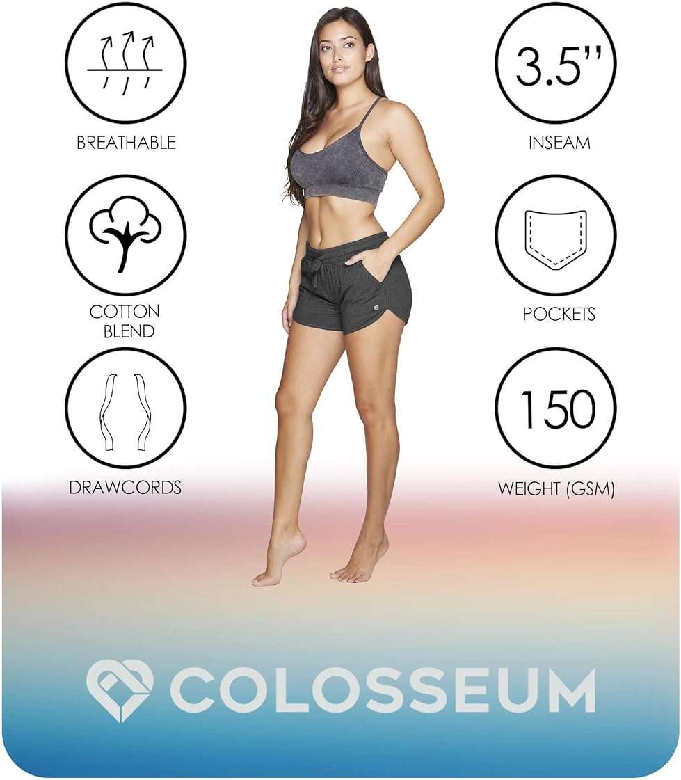 COLOSSEUM Active Women's Simone Cotton Blend Yoga and Running Short - Image 5