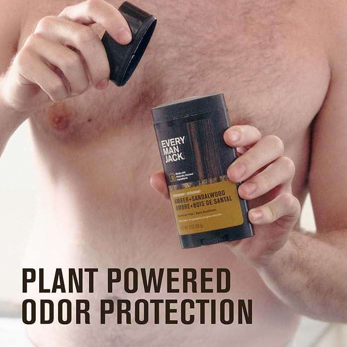Every Man Jack Amber + Sandalwood Men’s Deodorant - Stay Fresh with Aluminum Free Deodorant For all Skin Types - Odor Crushing, Long Lasting, with Naturally Derived Ingredients - 3 oz - 2 Pack - Image 3