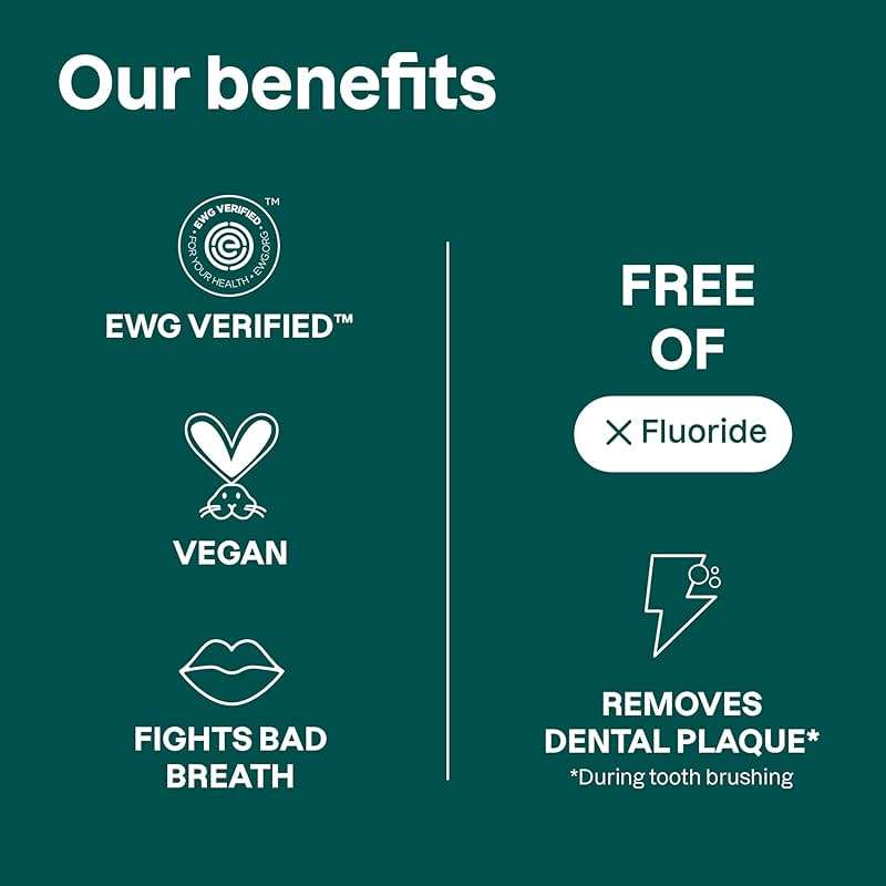 Attitude Fluoride-Free Fresh Breath Toothpaste, Peppermint Flavor, EWG Verified, Vegan & Cruelty-Free, Sugar-Free, Plant & Mineral-Based Ingredients, Clean Oral Care, 4.2 Oz - Image 6