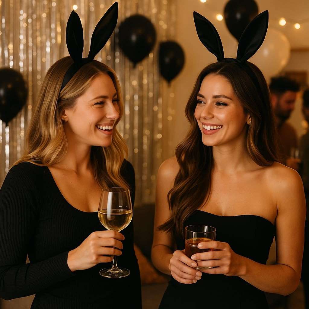 Oarkive Bunny Ears Headband, Easter Rabbit Ear Hair Band for Party Cosplay Costume Accessory - Image 2