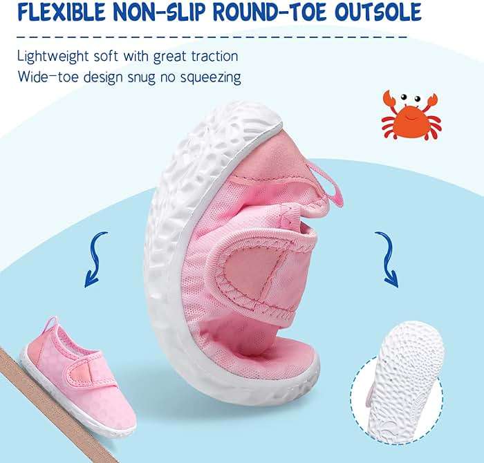 LeIsfIt Toddler Water Shoes Boys Girls Barefoot Aqua Socks Kids Breathable Quick-Dry Swim Shoes for Beach Pool Surf - Image 5