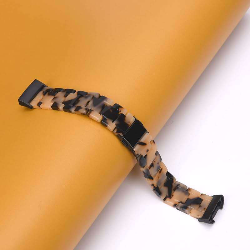 Wongeto Resin Bands Compatible for Fitbit Charge 6 /Charge 5 Band,Women Men Resin Replacement Wristband Strap Blacelet for Fitbit Charge 5 / Charge 6 Advanced Fitness Tracker (Tortoise Stone) - Image 7