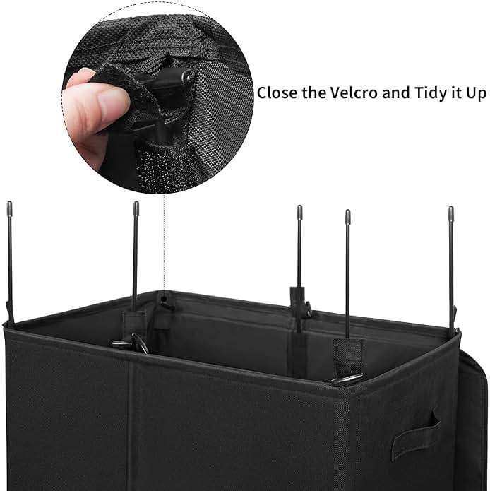 WOWLIVE 154L Double Laundry Hamper with Lid and Removable Laundry Bags, Large Dirty Clothes Hamper 2 section Collapsible Laundry Basket Dorm Room Storage for Bedroom, Bathroom, College, Black - Image 7