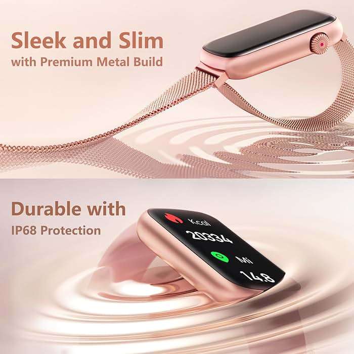 FITVII Slim Fitness Tracker with Blood Oxygen, Blood Pressure, 24/7 Heart Rate and Sleep Tracking, IP68 Waterproof Activity Trackers and Smart Watches with Step Tracker, Pedometer for Women Men - Image 2
