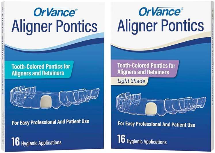 ORVANCE Aligner Pontics - Original (Medium) Shade (16 Count) | Temporary Tooth Replacement for Invisalign, Aligner Trays and Clear Retainers During Orthodontic Treatment - Image 3