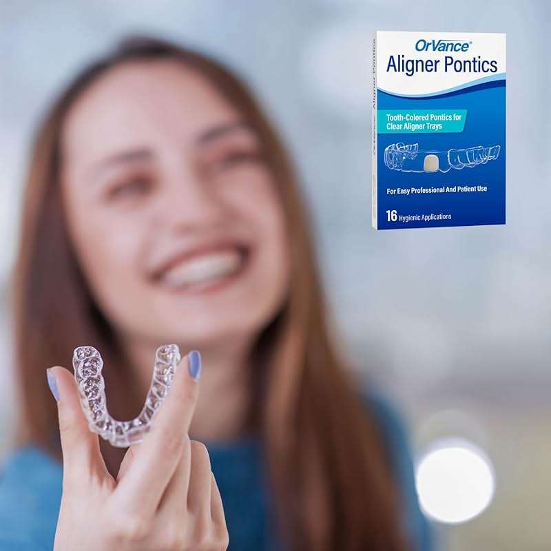 ORVANCE Aligner Pontics - Original (Medium) Shade (16 Count) | Temporary Tooth Replacement for Invisalign, Aligner Trays and Clear Retainers During Orthodontic Treatment - Image 7