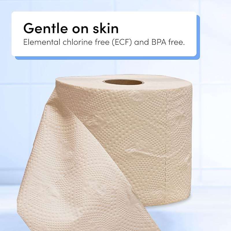 TUSHY Premium Bamboo Toilet Paper: 3 Ply, 300 Sheets Per Roll - 48 Pack - Image 3