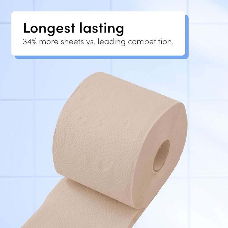 TUSHY Premium Bamboo Toilet Paper: 3 Ply, 300 Sheets Per Roll - 48 Pack - Image 4