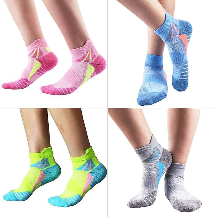 J.WMEET Womens Ankle Socks Athletic Cushioned Breathable Performance Sport Tab Cotton Quarter Women's Running Socks 6 Pack - Image 6