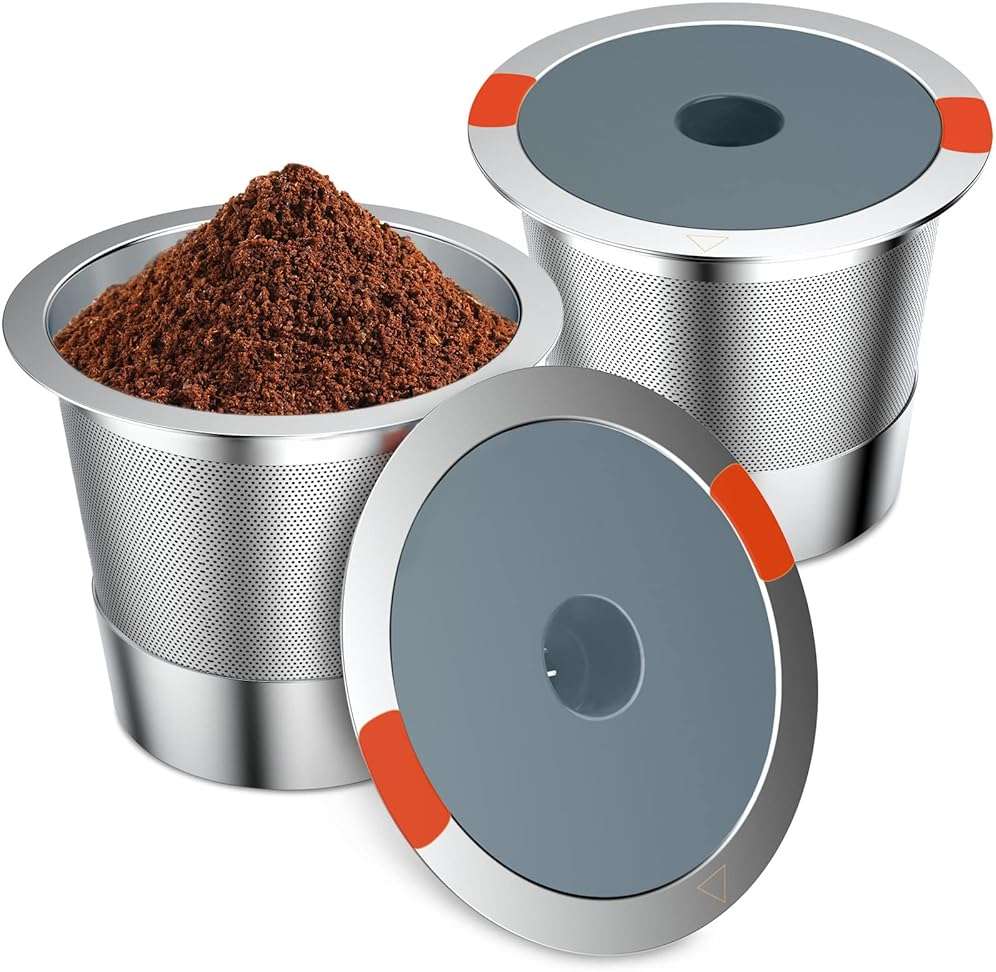 Reusable Stainless Steel Coffee Filters for Keurig 1.0 & 2.0 Brewers - BPA-Free Reusable K-Cup Pods (2 Pack) - Image 1