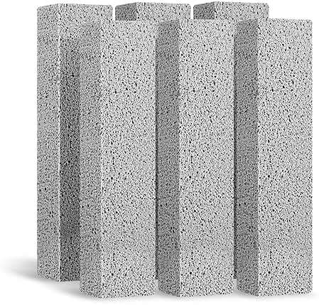 Lenicany 6Pack Pumice Stone for Toilet Cleaning Bowl Stick,Powerfully Cleans Hard Water Rings, Calcium Buildup & Stains, Suitable for Cleaning Toilet, Bathtubs, Kitchen Sink, Grill - Image 1