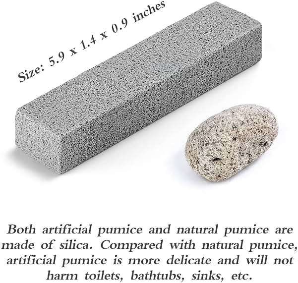 Lenicany 6Pack Pumice Stone for Toilet Cleaning Bowl Stick,Powerfully Cleans Hard Water Rings, Calcium Buildup & Stains, Suitable for Cleaning Toilet, Bathtubs, Kitchen Sink, Grill - Image 3