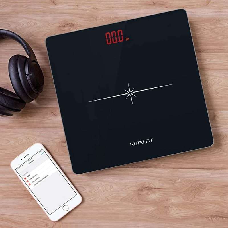 NUTRI FIT Digital Scale for Body Weight, Precision Bathroom Weighing Scale Step-On Technology High Capacity - 330 lb, LED Display with High Precision Measurements, Black - Image 8