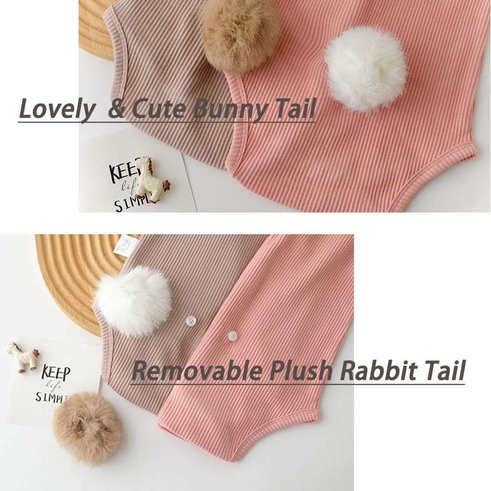 ACEHCEAR Baby Boys Girls Bunny Outfit My First Easter Costumes Infant Newborn Bodysuit Romper with Long Ear Hat 0-24 Months - Image 5