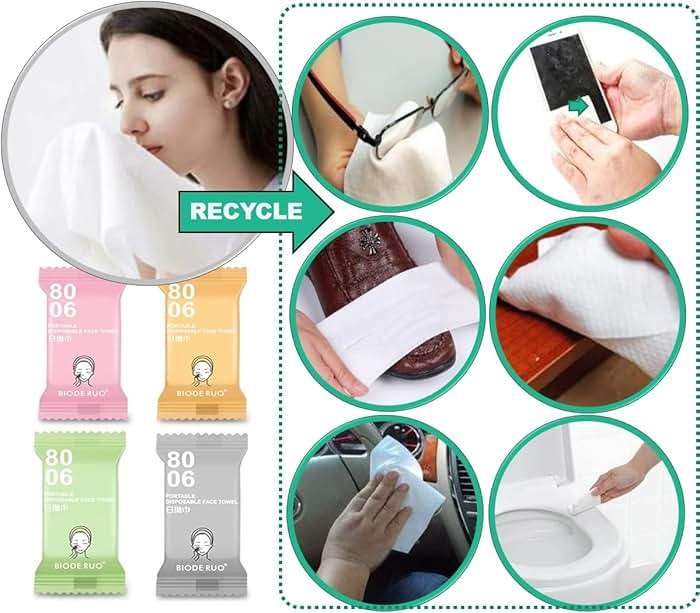 QUALIALL Premium Compressed Towels, Pure Cotton Portable Washcloth for Camping or Travel… - Image 7