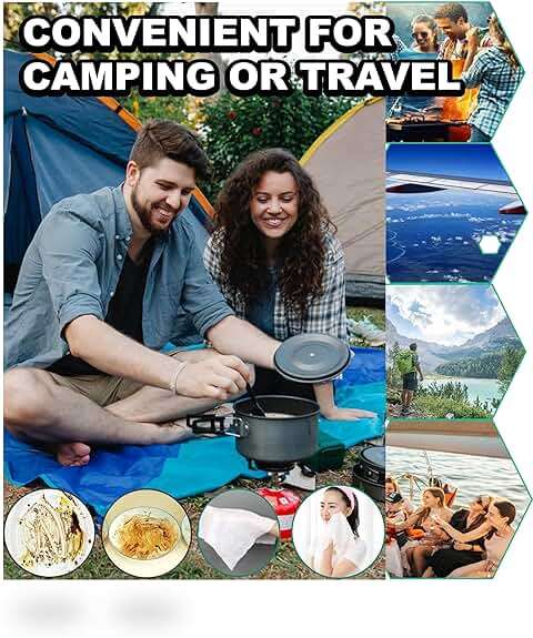 QUALIALL Premium Compressed Towels, Pure Cotton Portable Washcloth for Camping or Travel… - Image 8