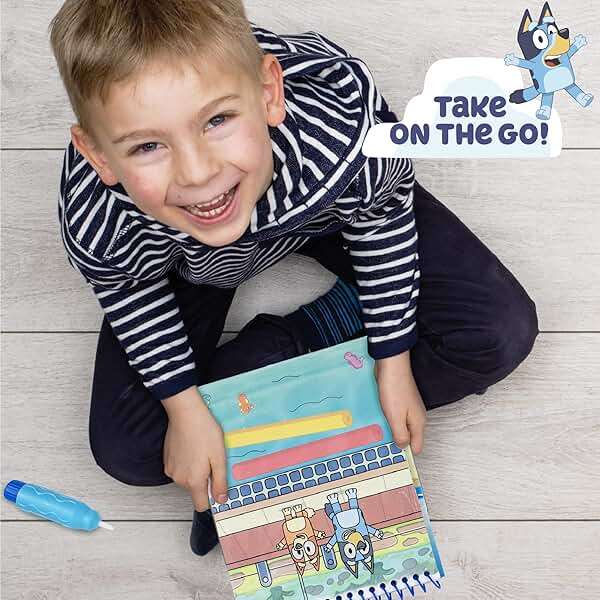 Horizon Group USA Bluey Aqua Art - Reusable Water Reveal Activity Pages With Water Pen for No-Mess Drawing and Coloring - Image 3