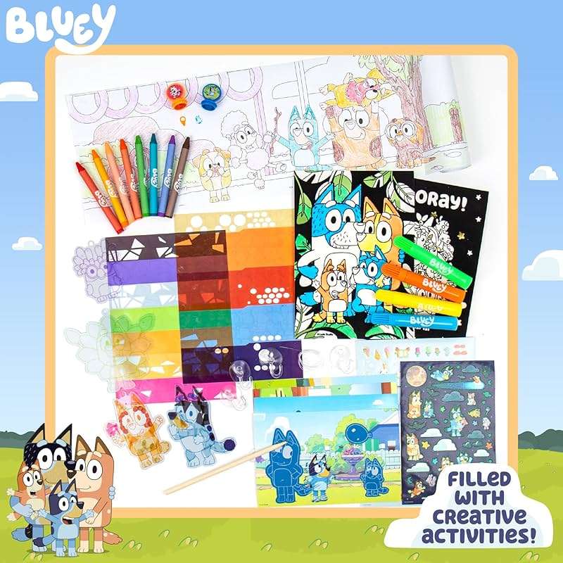 Horizon Group USA Bluey Ultimate Activity Backpack, 10+ Creative Projects in a Reusable Bag, Less-Mess Toddler Toys, Road Trip Essentials for Kids, Great Airplane Toy - Image 2