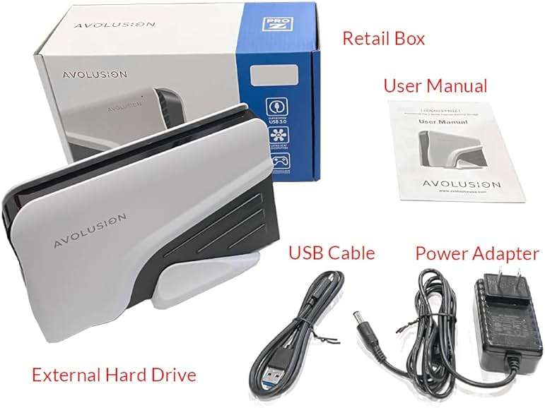 Avolusion PRO-Z Series 2TB USB 3.0 External Gaming Hard Drive for PS5 Game Console (White) (Renewed) - Image 6