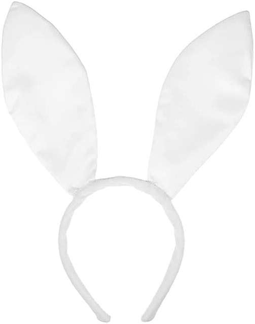 LKQBBSZ White Bunny Ears Cosplay Set for Easter, Cute Bunny Rabbit Ears Tail Bow Tie Halloween Costume Kit Halloween Party Accessories for Adult - Image 4