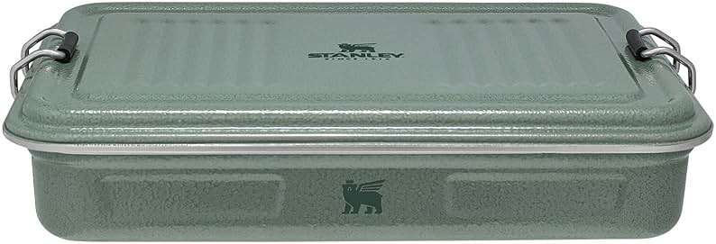 STANLEY Classic Legendary Useful Box 1.25 qt | Metal Snack and Lunch Box | Durable Stainless Steel Travel Food Storage Container | Hiking, Camping, School, or Work | BPA-Free | Hammertone Green - Image 6