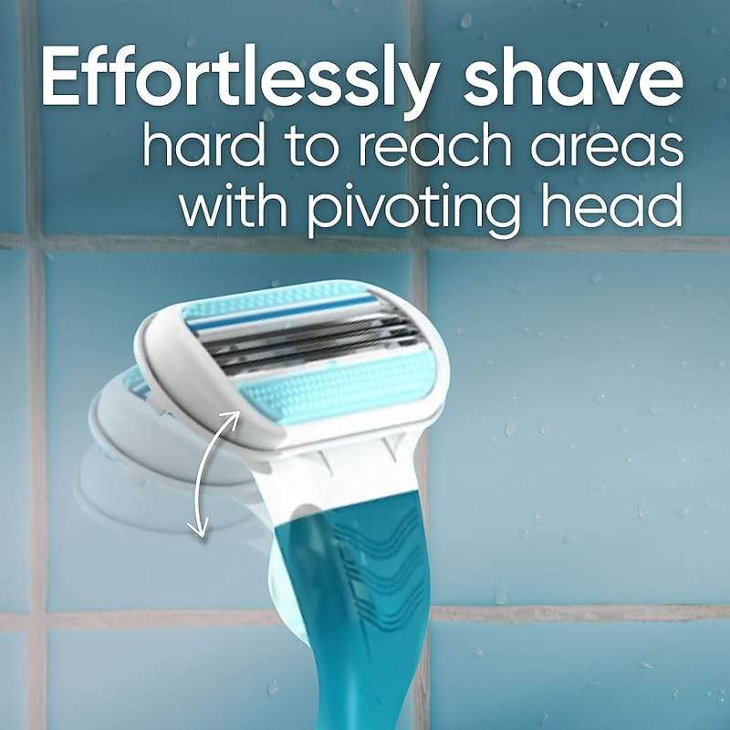 Gillette Venus Smooth Women's Razor Handle + 6 Refills with Soft-Grip Gel Handle - Image 6