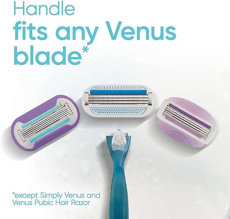 Gillette Venus Smooth Women's Razor Handle + 6 Refills with Soft-Grip Gel Handle - Image 7