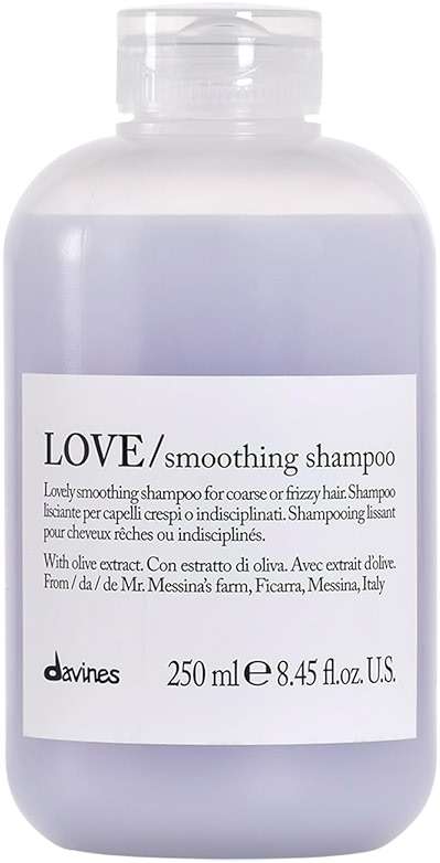 Davines LOVE/Smoothing Shampoo, Gentle Anti-Frizz Cleanser for Frizzy, Coarse or Unruly Hair - Promotes Straightening & Shine - Apple Pulp Formula for Soft, Tamed & Sleek Strands - Image 1