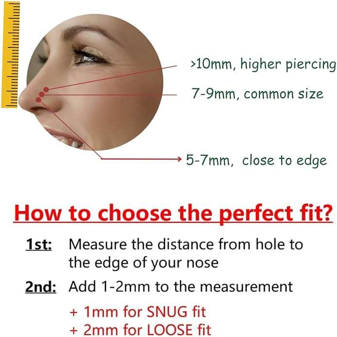 LUCKYJEWUS Double Nose Ring Hoop for Single Piercing, 14k Gold Filled or Sterling Silver Spiral Twist Nose Hoop for Women Men - Image 5