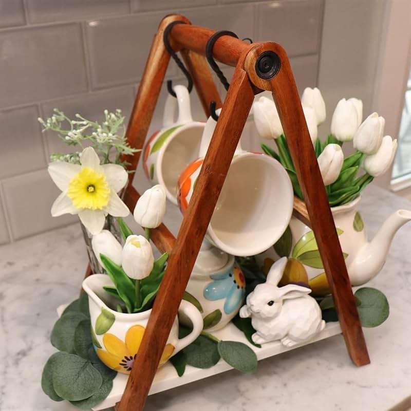 Beferr White Tulips Artificial Flowers 18Pcs Faux Silk Tulip Real Touch Tulip Fake Flowers Bouquets Arrangements for Mother's Day Easter Spring Flowers Gifts Home Table Decor - Image 7