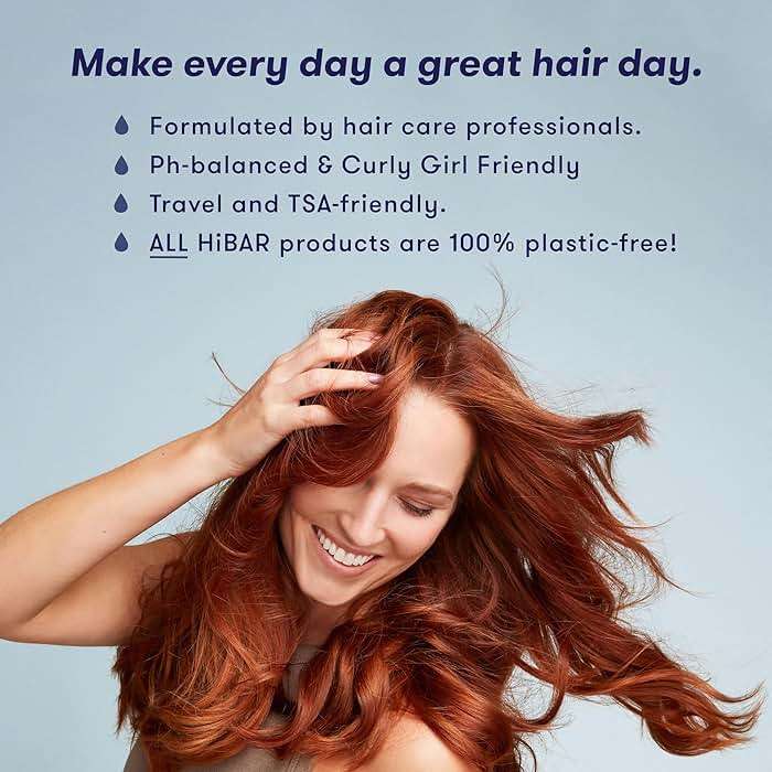 HiBAR - Moisturize Fragrance-Free Shampoo & Conditioner Bar Set - For Dry, Frizzy Hair -Nourish & Hydrate -Coconut Oil & Vitamin B5 -Plastic, Soap, Paraben & Sulfate-Free -Color Safe & Vegan - Image 2