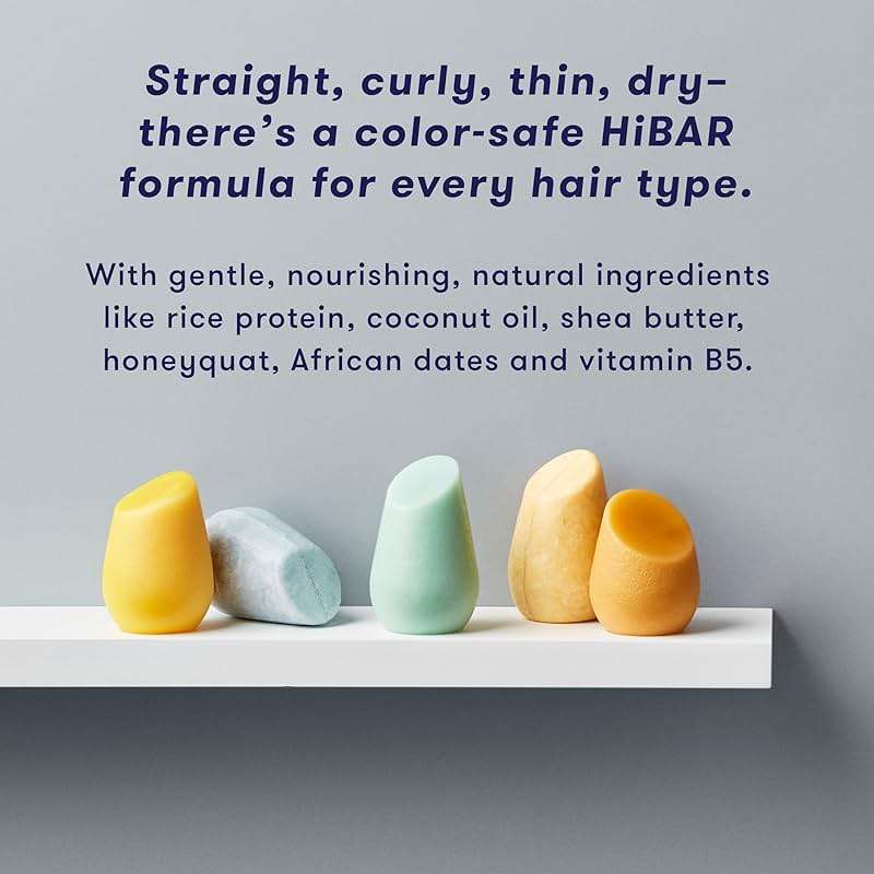 HiBAR - Moisturize Fragrance-Free Shampoo & Conditioner Bar Set - For Dry, Frizzy Hair -Nourish & Hydrate -Coconut Oil & Vitamin B5 -Plastic, Soap, Paraben & Sulfate-Free -Color Safe & Vegan - Image 7