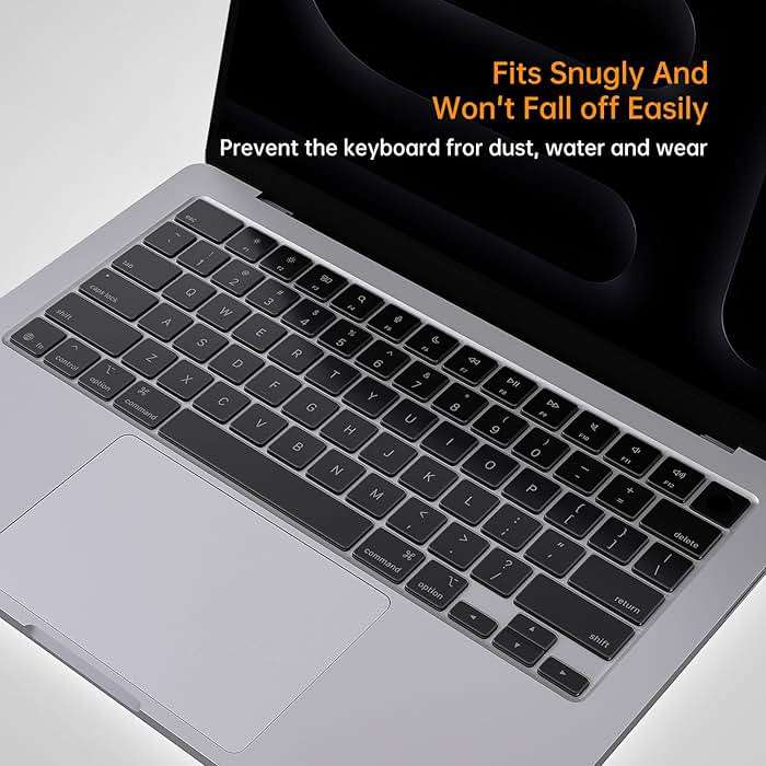 Premium Keyboard Cover Ultra Thin Protector Skin for 2026 MacBook Neo 13" A18 Pro with Touch ID, 2026-2022 MacBook Air 15" 13.6" M5 M4 M3 M2 Chip, 2026-2021 MacBook Pro 14 16 inch M5-M1 Pro/Max, Clear - Image 6