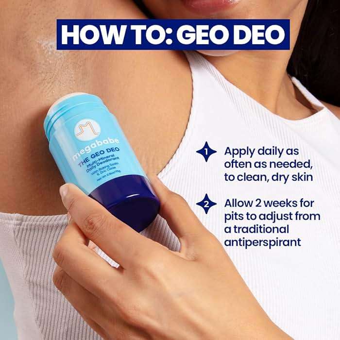 Megababe Daily Deodorant - The Geo Deo with 72 hour Odor Protection, Vacation and Hot Weather Essential, Multi-Minerals, Aluminum-Free, All Natural, 2.6 oz - Image 3