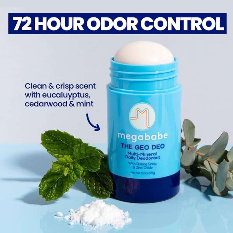 Megababe Daily Deodorant - The Geo Deo with 72 hour Odor Protection, Vacation and Hot Weather Essential, Multi-Minerals, Aluminum-Free, All Natural, 2.6 oz - Image 4