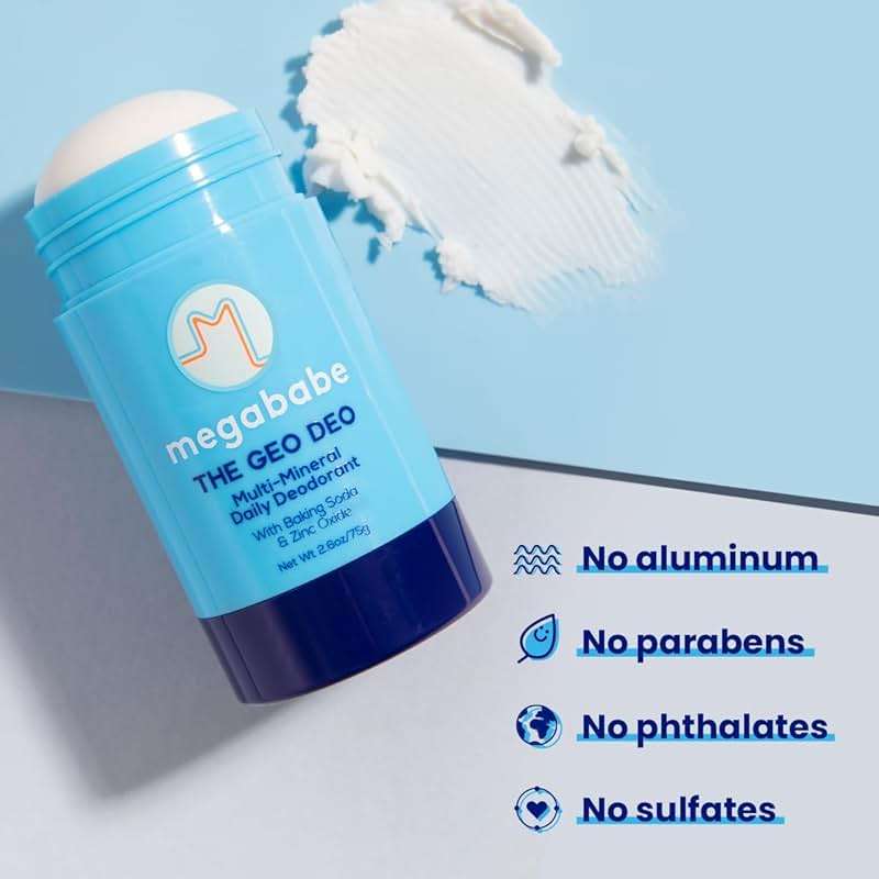 Megababe Daily Deodorant - The Geo Deo with 72 hour Odor Protection, Vacation and Hot Weather Essential, Multi-Minerals, Aluminum-Free, All Natural, 2.6 oz - Image 5