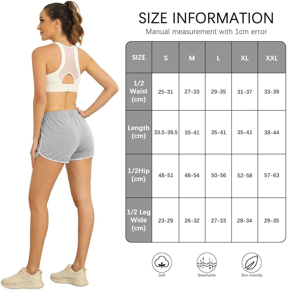 URATOT 4 Pack Women's Cotton Dance Yoga Sports Short Summer Running Athletic Pant Waistband Loose Shorts for Women - Image 2