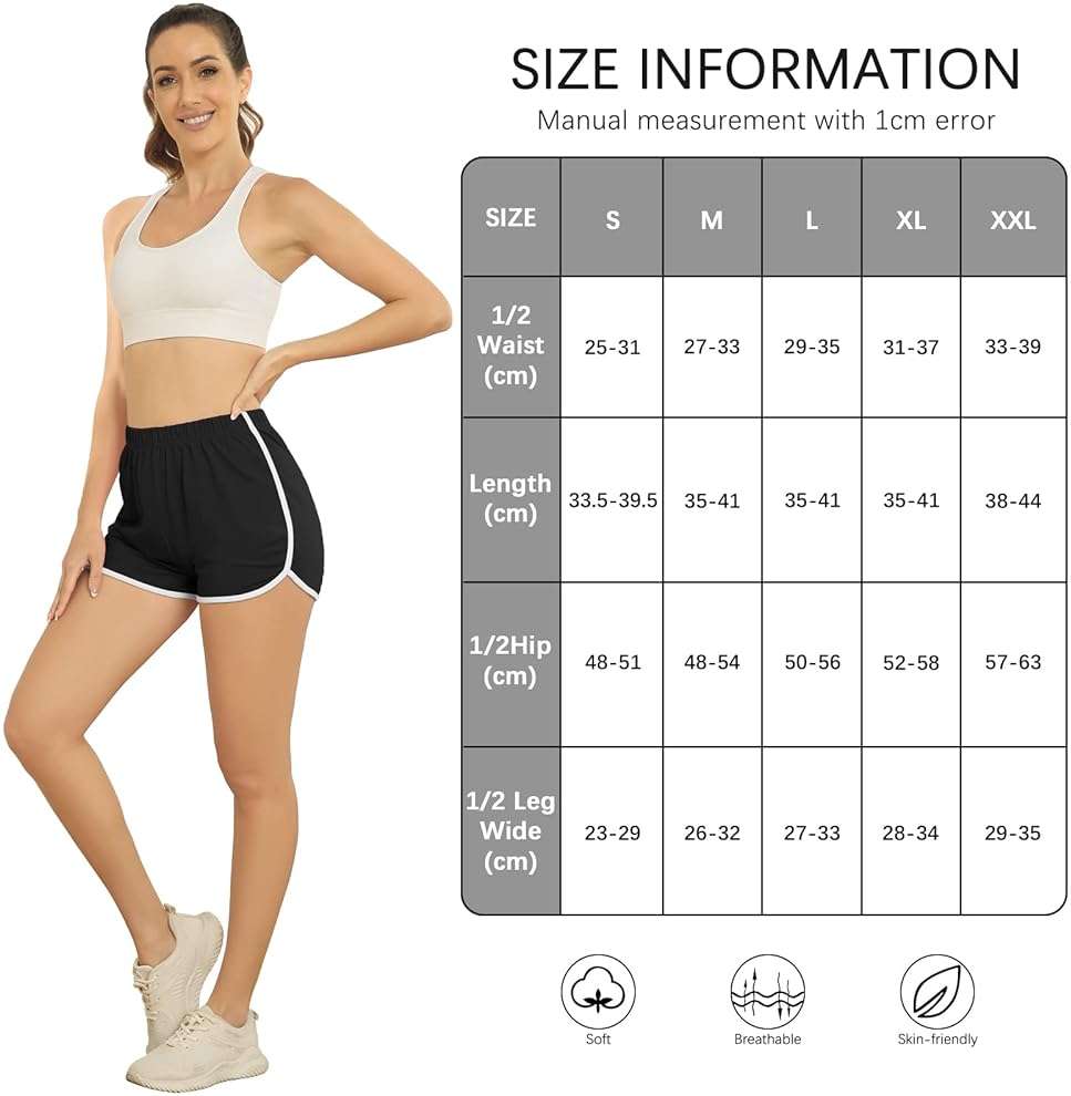 URATOT 4 Pack Women's Cotton Dance Yoga Sports Short Summer Running Athletic Pant Waistband Loose Shorts for Women - Image 2