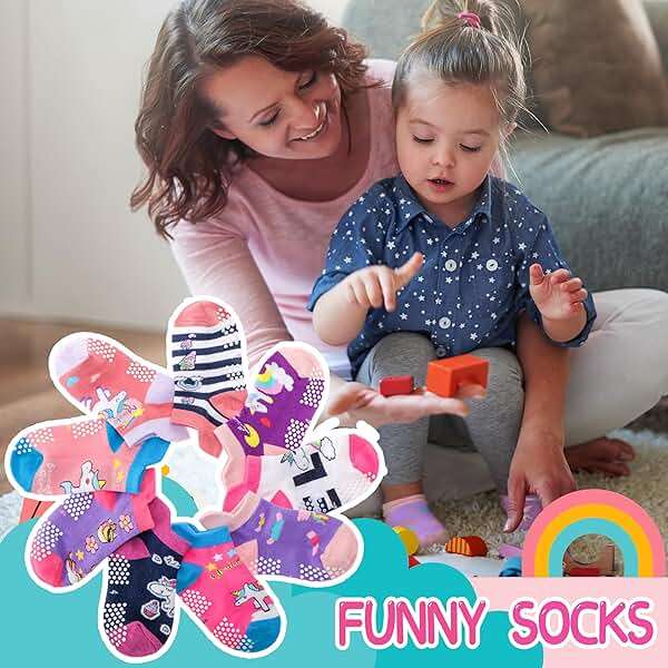 Welwoos Baby Girls Boys Toddlers Grips Socks Kids Non Slip Anti Skid Ankle Cotton No Show Socks with Grippers - Image 4