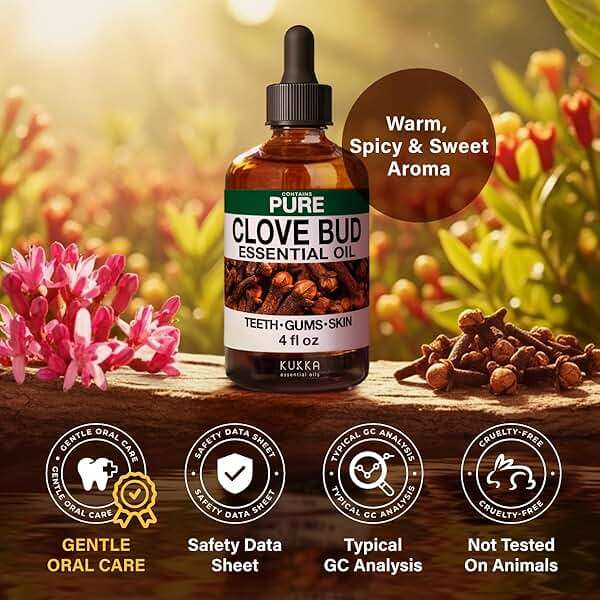100% Pure Clove Oil - 4 Fl Oz Clove Essential Oil for Hair, Skin, Diffuser, Aromatherapy & DIY Soap Making Scent - Image 7