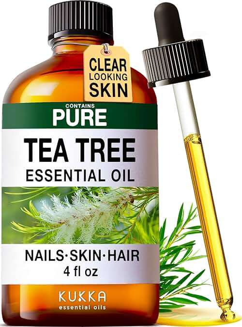 100% Pure Tea Tree Oil - 4 Fl Oz Tea Tree Essential Oil for Hair, Skin, Diffuser, Aromatherapy & DIY Soap Making Scent - Image 1