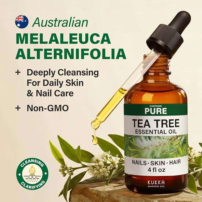 100% Pure Tea Tree Oil - 4 Fl Oz Tea Tree Essential Oil for Hair, Skin, Diffuser, Aromatherapy & DIY Soap Making Scent - Image 3