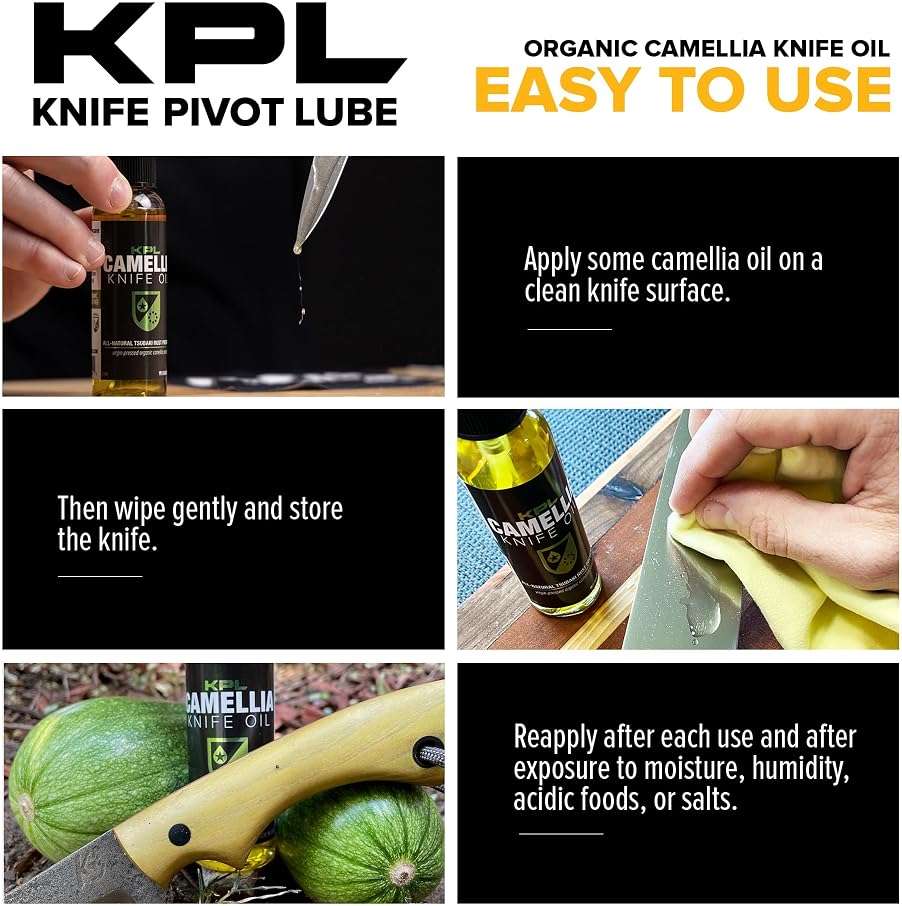 Knife Pivot Lube – Camellia Knife Oil for Blades – Tsubaki, Honing Oil for Cleaning and Blade Care – 60ml Spray Bottle - Image 3