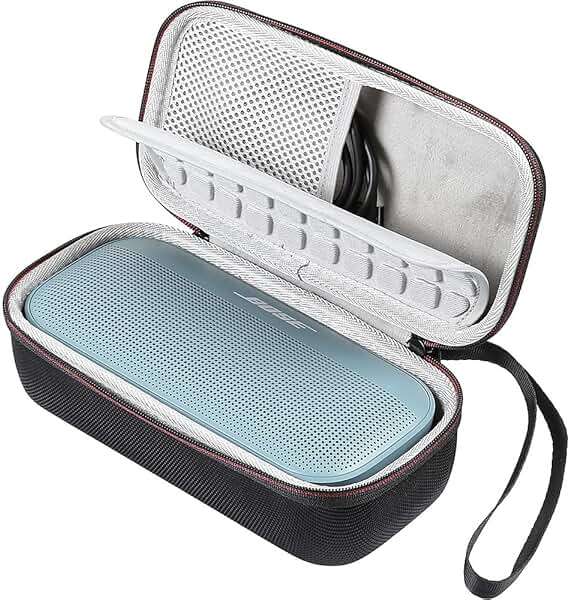 SaharaCase Travel Carry Case for Bose SoundLink Flex Portable Bluetooth Speaker (2021) [Shockproof Bumper] Rugged Protection Anti-Slip Grip - Black - Image 4