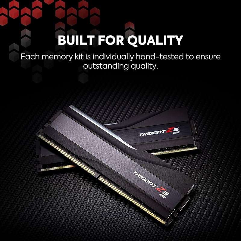 G.SKILL Trident Z5 RGB Series DDR5 RAM (Intel XMP 3.0 & AMD Expo) 32GB (2x16GB) 6000MT/s CL36-36-36-96 1.35V Desktop Computer Memory U-DIMM - Matte Black (F5-6000J3636F16GA2-TZ5RK) - Image 5