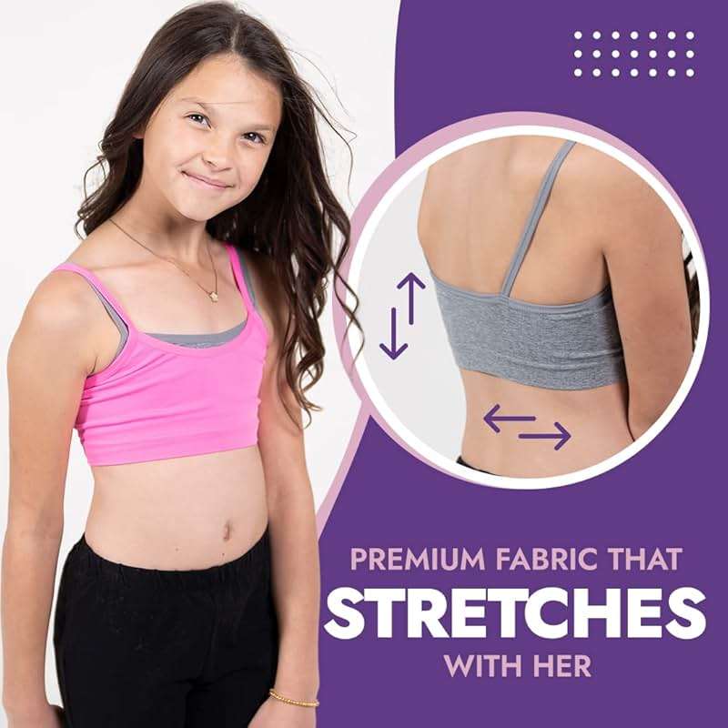 Popular Girls Seamless Training Bra - Crop Sports Bra Pack - Image 2